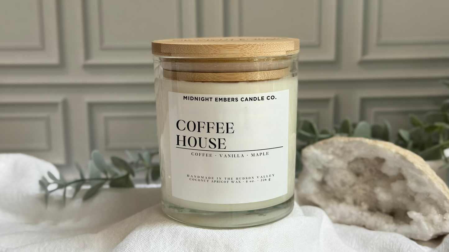 Coffee House Black Matte Glass Jar