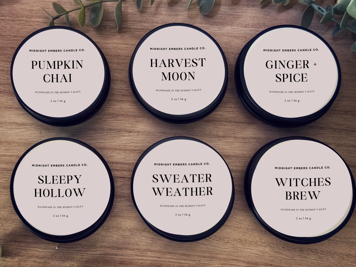 Autumn Collection Discovery Set - Fall Candle Sample Pack (6 Travel Tins)