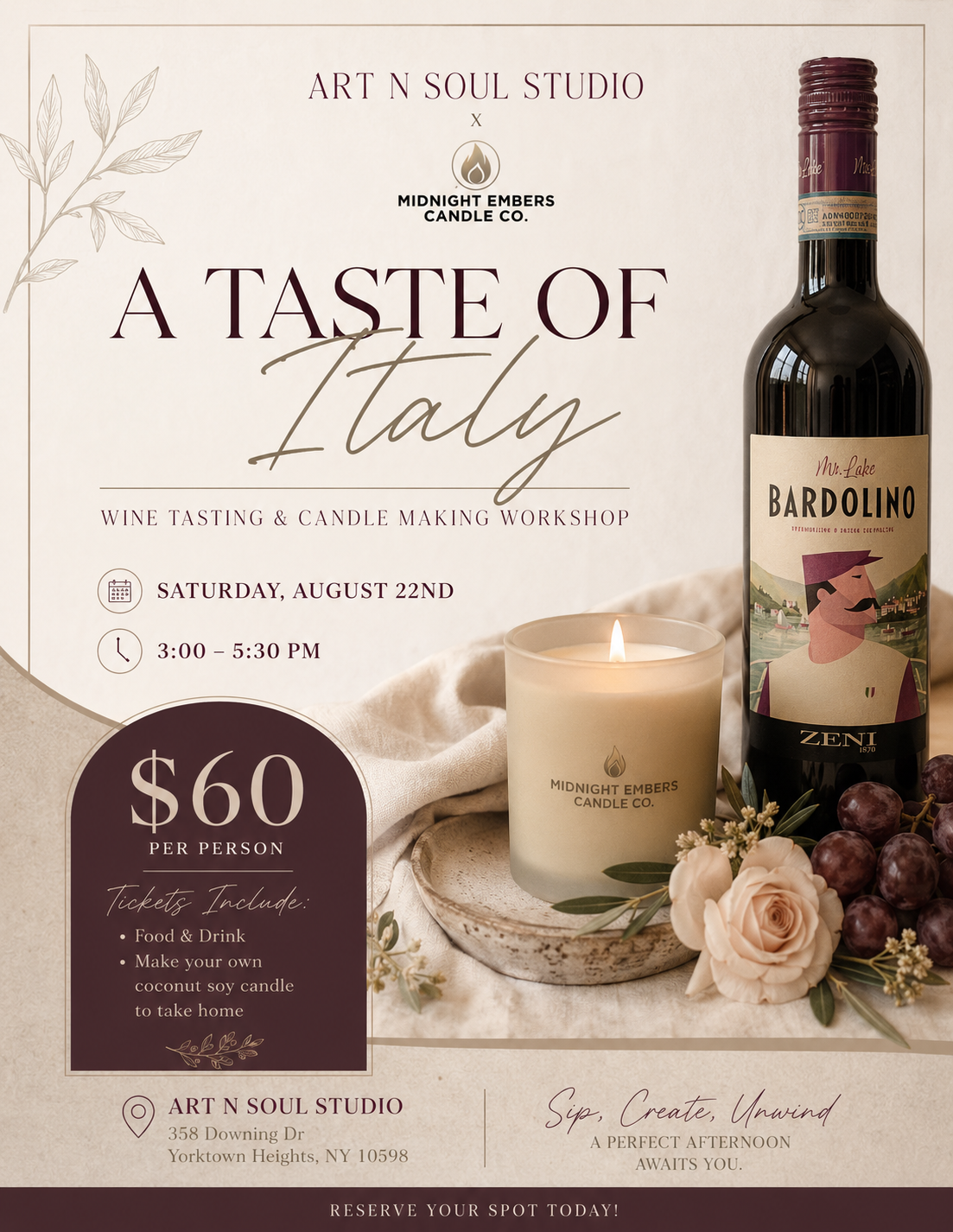 August Candle Making Workshop | Saturday, August 22