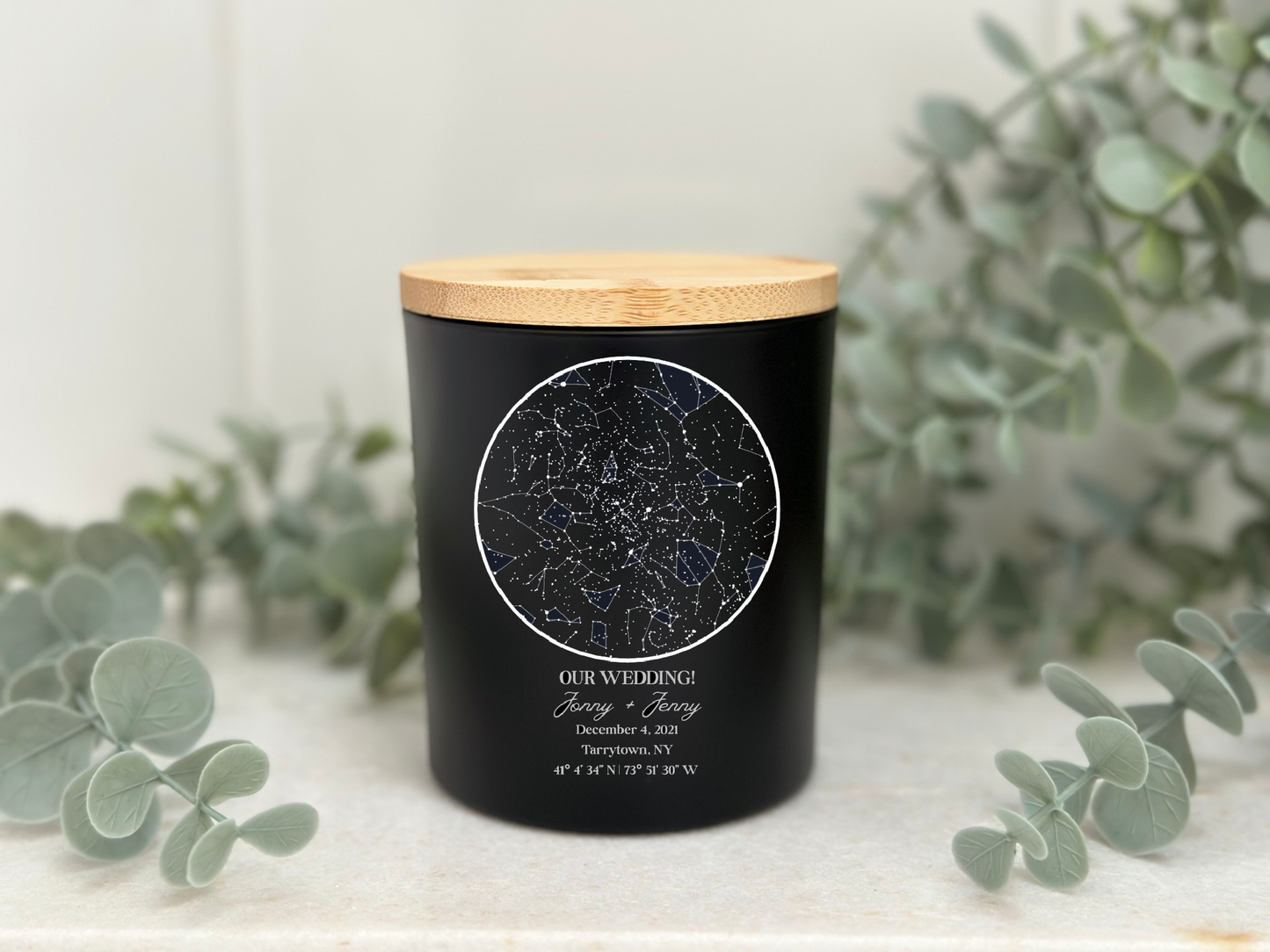 Customized Star Map Candle