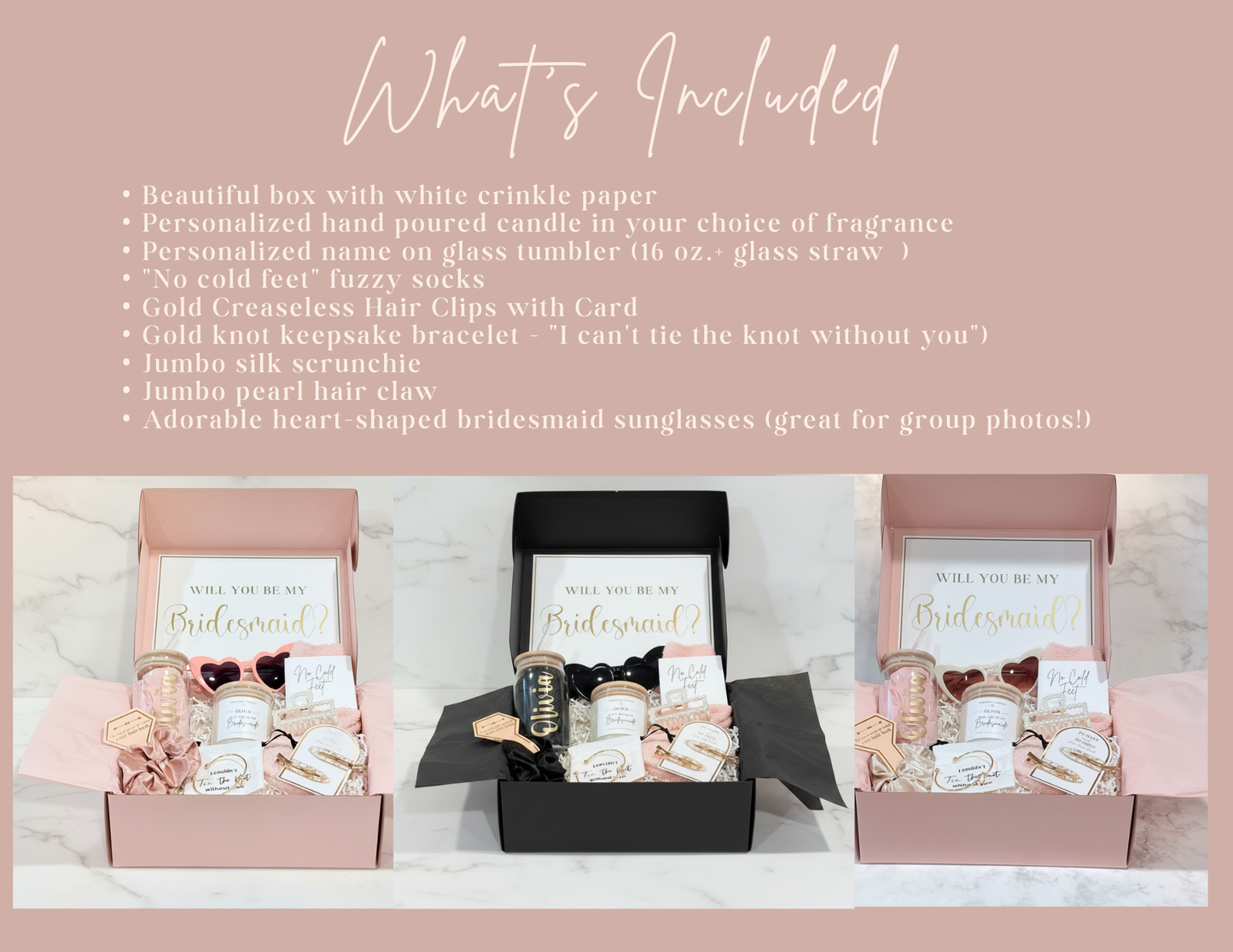 Bridesmaid Proposal Gift Box | Personalized Bridal Party Gift Set