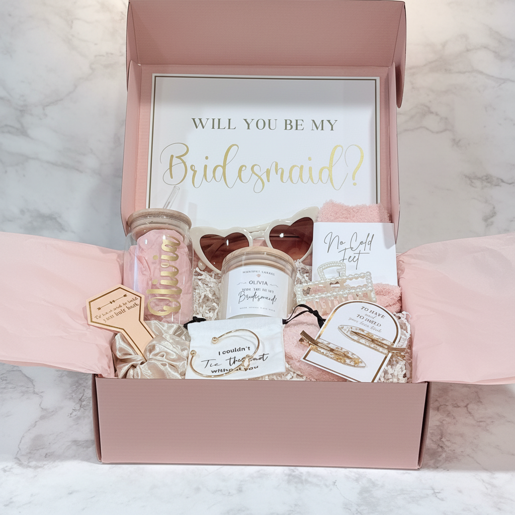 Bridesmaid Gift Set - Marble Background