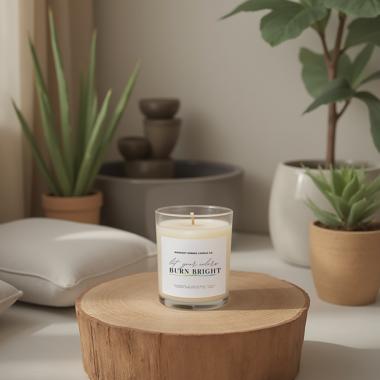 Let Your Colors Burn Bright Candle