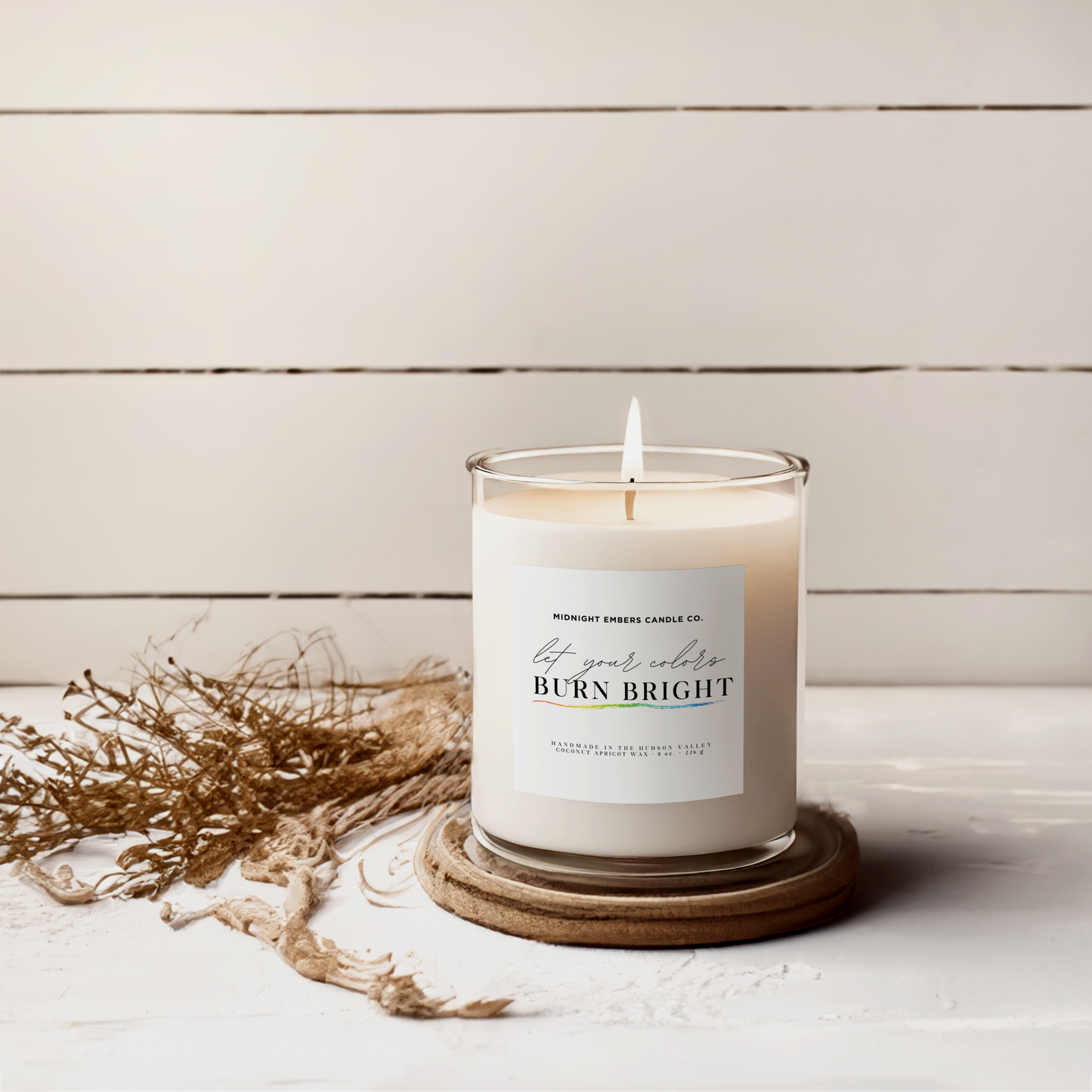 Let Your Colors Burn Bright Candle