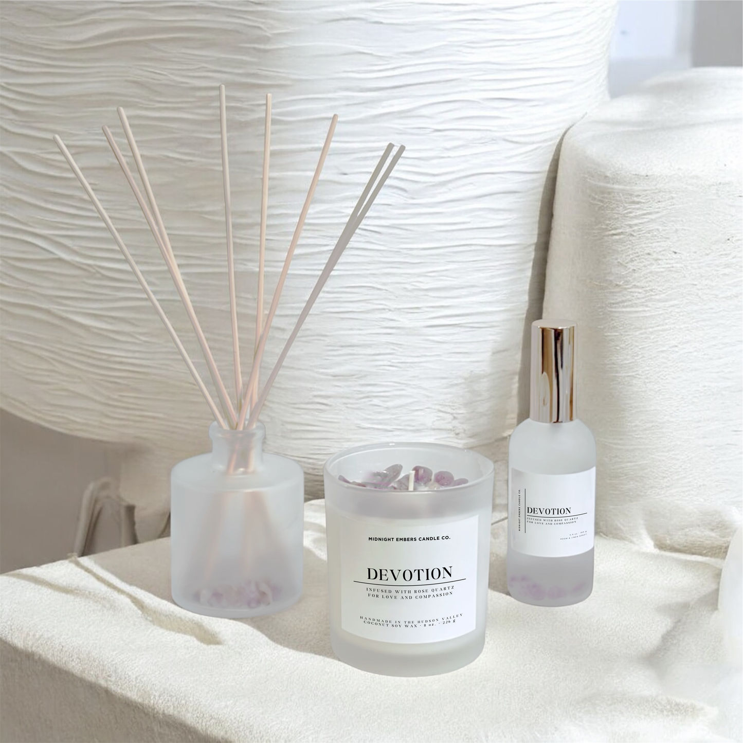Devotion: Rose Quartz Infused Reed Diffuser