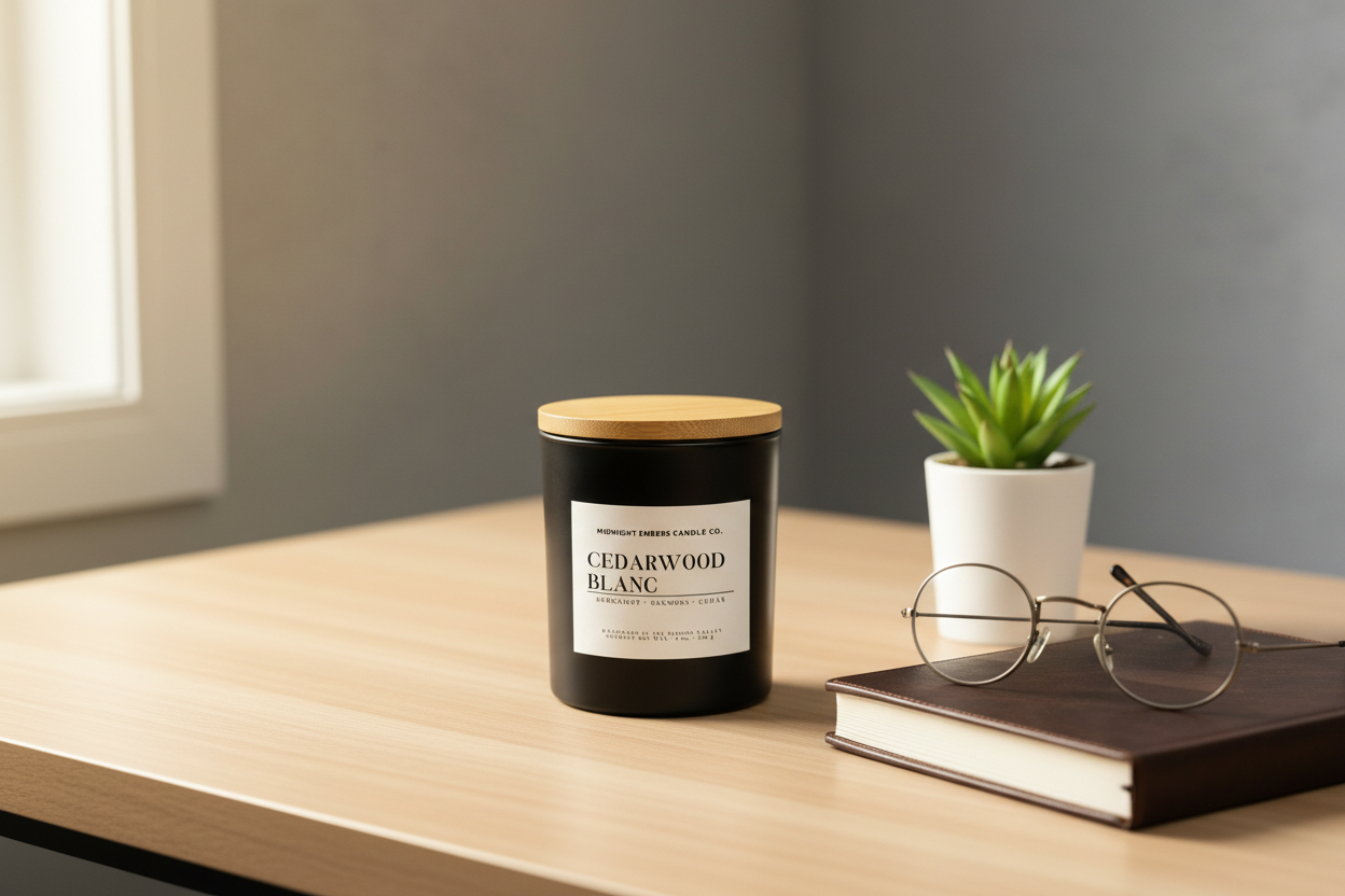 Matte Black - Modern Desk Setting