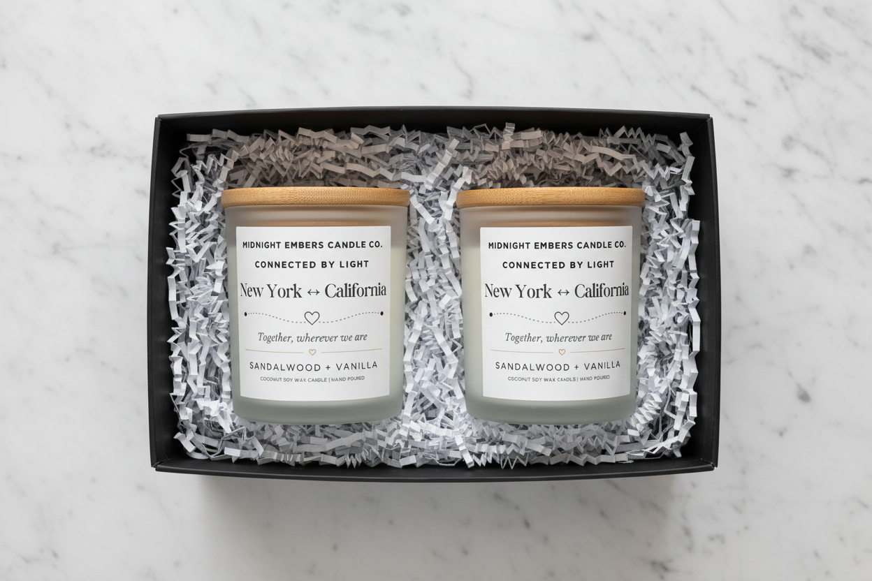 New York ↔ California – Frosted White Jar – Exact Label – Flat Lay Hero