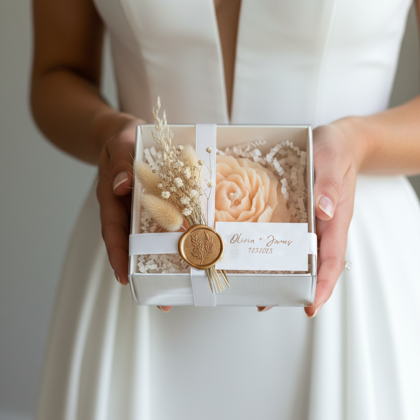 Peony Pillar Candle | Signature White Gift Box