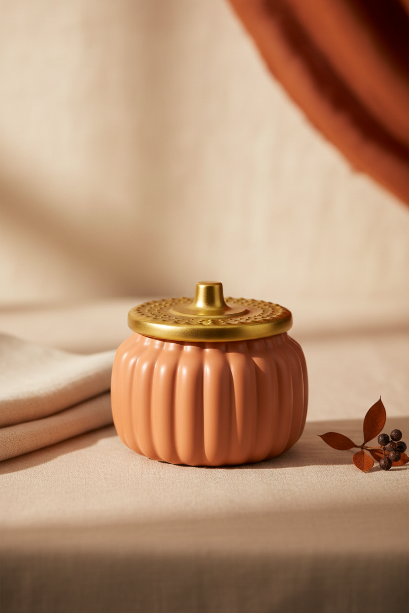 Warm neutral editorial portrait – orange